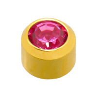 Caflon, 24ct GP 4 мм Октябрь, серьги с камнями, пара
