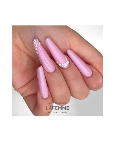 La Femme, Gelify™ UV&LED гель 15 г - Однофазный, без нагрева - Нежно-розовый глиттер, GEL1PNHBPG15