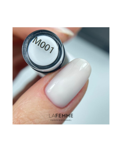 La Femme, Молочно-белый топ без липкого слоя UV&LED 8 г - M001, PVLEDM001