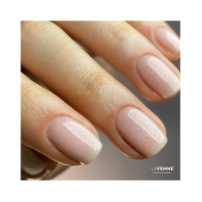 La Femme, Elastīga bāze UV&LED 8g - R004_Persiks ar gliteriem