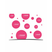 La Femme, Professional Nail Pad - White Polka Dots