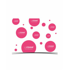 La Femme, Professional Nail Pad - White Polka Dots