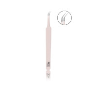 Perfect Silk Lashes, Tweezer with curved tip, Pink