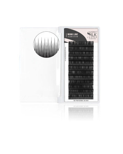 Perfect Silk Lashes, Норковые ресницы B.05 идеальный хаос, черныe 8+8+11 mm, PSL1805B8811X