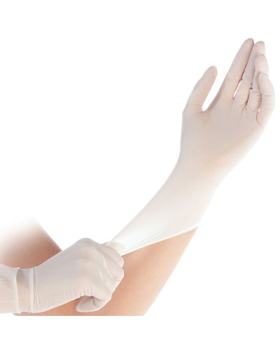 Hygostar, Nitrile gloves, powder-free Safe light, white color, size M, 100 pcs, 27059