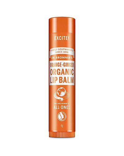 Dr. Bronners,  Organic Lip Balm Orange-Ginger 4 g, 0018787251652