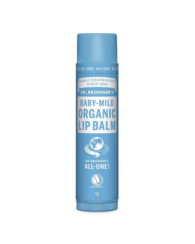 Dr. Bronners,  Organic Lip Balm Baby-Mild 4 g, 0018787251904