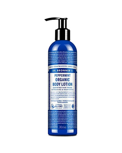 Dr. Bronners, Organiskais ķermeņa losjons Peppermint 240 ml, 0018787261057