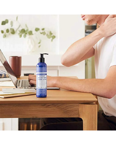 Dr. Bronners, Organiskais ķermeņa losjons Peppermint 240 ml, 0018787261057