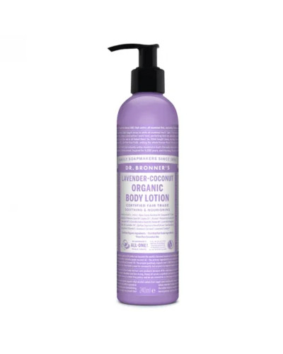 Dr. Bronners, Organiskais ķermeņa losjons Lavanda-kokoksrieksts 240 ml, 0018787261156