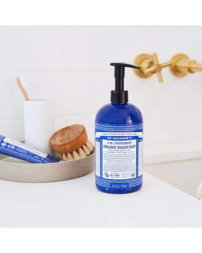 Dr. Bronners, Органическое сахарное мыло Перечная мята 355 мл, 0018787830529