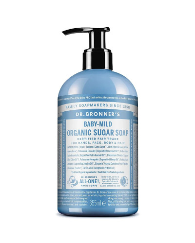 Dr. Bronners, Organiskās cukura ziepes mazuļiem - maigas, 355 ml, 0018787830543