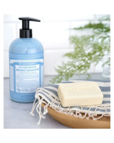 Dr. Bronners, Органическое сахарное мыло Baby-Mild 355 мл, 0018787830543