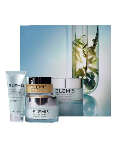 Elemis, VIP komplekts: Elemis, Pro-Collagen Skābekli saturošs nakts krēms 15ml + Elemis, Pro-Collagen Marine krēms 30ml + Elemis, Pro-Collagen attīrošs balzams 20g., 0641628582761