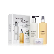 Elemis, Smooth Glow attīrīšanas komplekts: Elemis, Dynamic Resurfacing sejas mazgāšanas līdzeklis 200ml + Elemis, Nomierinošs aprikožu toniks 200ml + Elemis, Cellular Recovery Skin Bliss kapsulas 14 kaps.