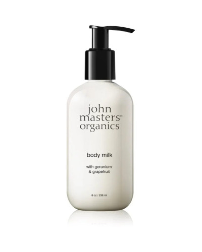 John Masters Organics, Gerānijs un greipfrūts, ķermeņa pieniņš 236 ml, 0669558002050