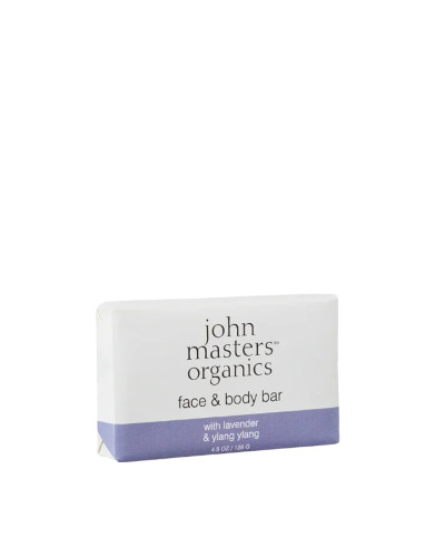 John Masters Organics, Мыло с лавандой, розой, геранью и иланг-илангом 128 г, 0669558003033