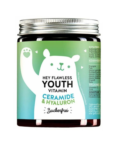 Bears With Benefits,  Hey Flawless Youth Vitamin Ceramide & Hyaluron Sugarfree 60 pcs 150 g, 0745110156895