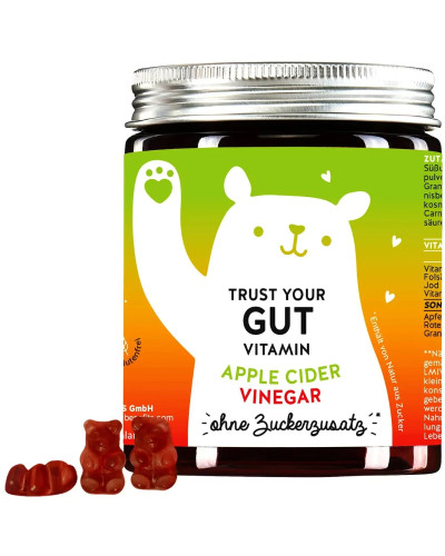 Bears With Benefits,  Trust Your Gut Vitamins Mit Apple Cider Vinegar Sf 60 pcs 120 g, 0745760975273