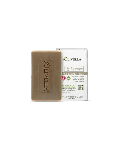 Olivella, Neapstrādāta bez smaržvielām sejas un ķermeņa batoniņš 100g, 0764412310002