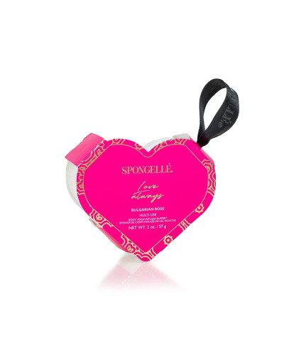 Spongelle, Daisy Collection Heart Shaped Body Buffer Bulgarian Rose 1pc, 0850014963927