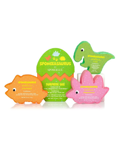 Spongelle, Sponge Animals Spongeasaurus Collection Triceratops 1pc, 0850027333816