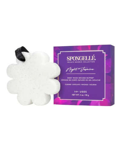 Spongelle, Boxed White Flower Night Jasmine White 1pc, 0853831008796