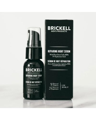 Brickell Mens, Pretnovecošanās atjaunojošais nakts sejas serums 30ml, 0859009005680