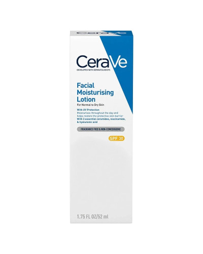 CeraVe, Увлажняющий крем для лица SPF30 52 мл, 3337875840620