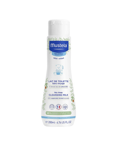 Mustela, No Rinse очищающее молочко 200 мл, 3504105034696