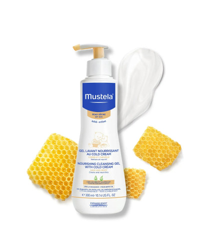 Mustela, Питательный очищающий гель 300 мл, 3504105036089