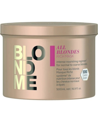 Schwarzkopf, Professional Blond Me All Blondes Rich Mask 500ml, 4045787636017