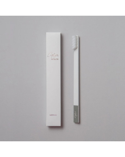 Apriori,  Slim Medium toothbrush White Silver, 4820232640036