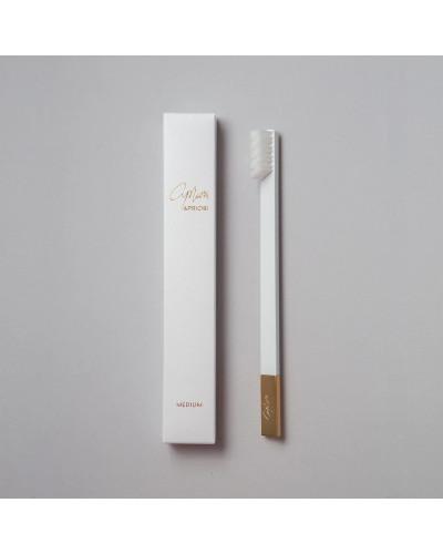 Apriori,  Slim Medium toothbrush White Gold, 4820232640043