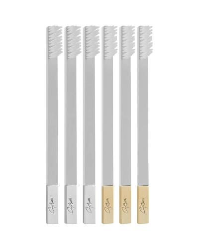 Apriori,  Slim Medium toothbrush White 6-Pack Set, 4820232640067