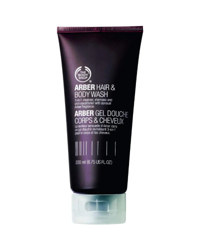 The Body Shop, Arber matu un ķermeņa mazgāšanas līdzeklis 200ml, 5028197102692