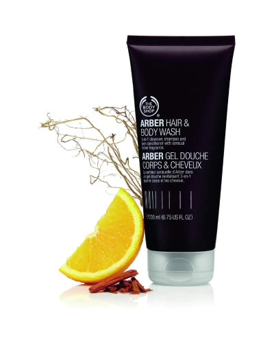 The Body Shop, Arber matu un ķermeņa mazgāšanas līdzeklis 200ml, 5028197102692