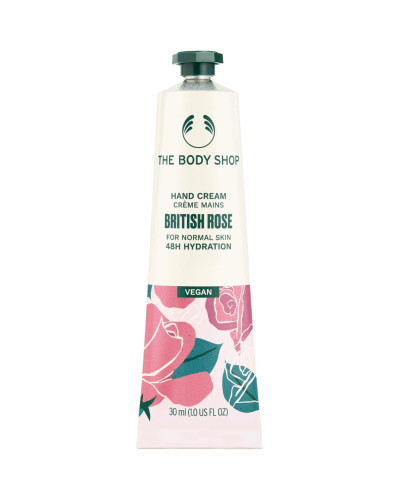 The Body Shop, British Rose hand cream 30ml, 5028197313982