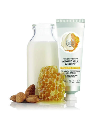 The Body Shop, Almond Milk & Honey hand cream 30ml, 5028197314019