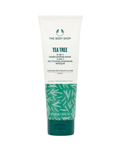 The Body Shop, Tea Tree 3-in-1 face mask 125ml, 5028197336134