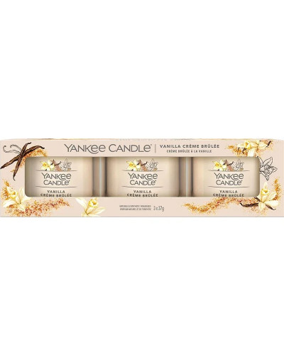 Yankee Candle, Filled Votive Vanilla Creme Brulee 3x37 g, 5038581128245