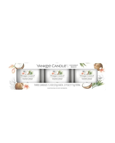 Yankee Candle, Наполненный вотив Coconut Beach 3x37 г, 5038581130446