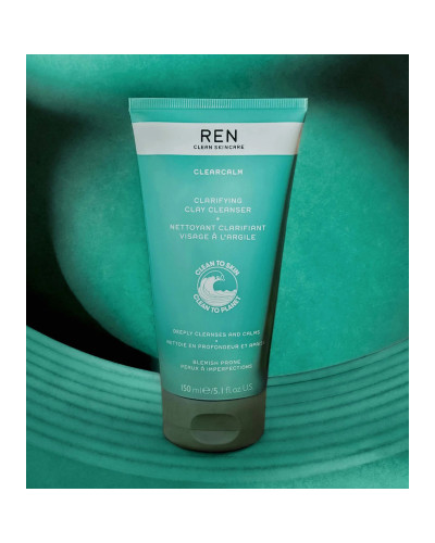 Ren, Clearcalm Clarifying Clay Cleanser 150ml, 5056264707464