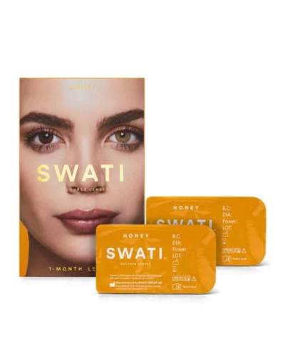 Swati, цветные 1-месячные линзы Honey 1 пара, 7350100162638