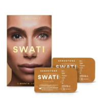 Swati, Coloured 1-Month Lenses Sandstone 1 Pair