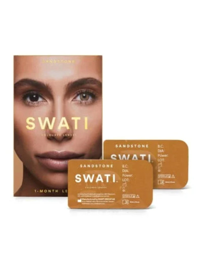 Swati, Coloured 1-Month Lenses Sandstone 1 Pair, 7350100163154