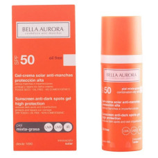 Bella Aurora, Gel-krēms pret tumšajiem plankumiem, aizsargkrēms pret saules stariem SPF 50+, normāla-sausa āda 50ml