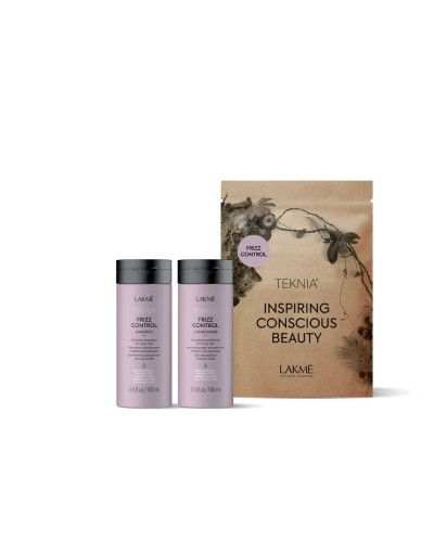 Lakme, Teknia travel pack Frizz Control set: Shampoo 100 ml, Conditioner 100 ml, 8429421444170