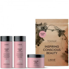 Lakme, Teknia Color Stay Travel Pack: Šampūns 100 ml, kondicionieris 100 ml, līdzeklis 50 ml