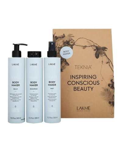 Lakme, Tkn Retail Pack Body Maker: Шампунь 300 мл + Бальзам 300 мл + Мист 300 мл, 8429421446167